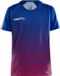 Craft Pro Control Stripe Shirt Korte Mouw Kinderen - Royal / Rood | Maat: 158/164