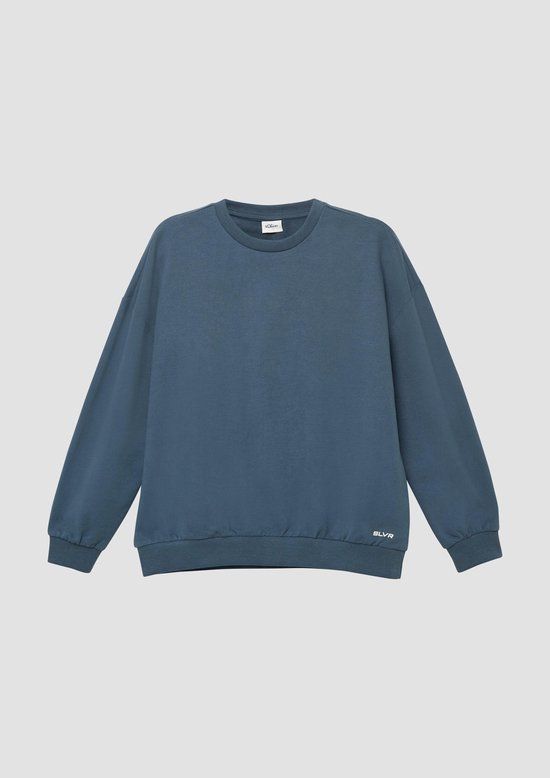 s.Oliver Sweatshirt Kinderen Blauw Katoen Ronde Hals Lange Mouw Regular Fit Effen