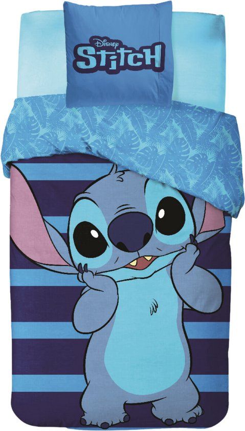 4KidsOnly Mister License Lilo & Stitch Dekbedovertrek - 140 x 200 cm - Katoen - Blauw