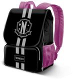 Karactermania Wednesday Uitbreidbare Rugzak EXP - Lichtgewicht Handbagage Backpack - Rugtas - Zwart en Paars