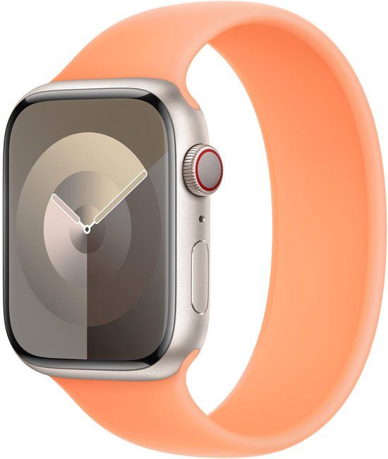 Apple Siliconen solobandje voor de Apple Watch | 44/45/46/49 mm - Maat 9 - Orange Sorbet