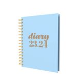 Collins Debden Scandi Academic 2023-24 A5 Dag tot pagina Halverwege het jaar Dagboek Planner School, College of Universiteit Term Journal - Augustus 2023 tot augustus 2024 - Blauw
