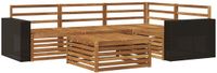 vidaXL Hoek loungeset Naturel Massief Acacia Hout