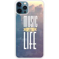iPhone 12 Pro Max Bedrukt siliconen hoesje Music is life