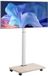 Latios support TV sur roulettes - Support de sol mobile - Pour téléviseurs de 81–178 cm - Max 45 kg - Pivotant 25° - Réglable en hauteur - Avec étagère