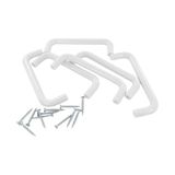 Bulk Hardware BH01777 100 mm rond deel rugmontage plastic handvat wit (verpakking van 6)