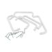 Bulk Hardware BH01777 100 mm rond deel rugmontage plastic handvat wit (verpakking van 6)