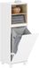SoBuy BZR146-W Badkamerkast - Wit Houtcomposiet met Wasmand