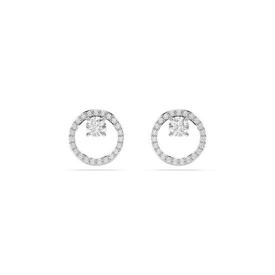 Swarovski Dextera Oorclips - Zilverkleurig - Wit - Metaal - Dames