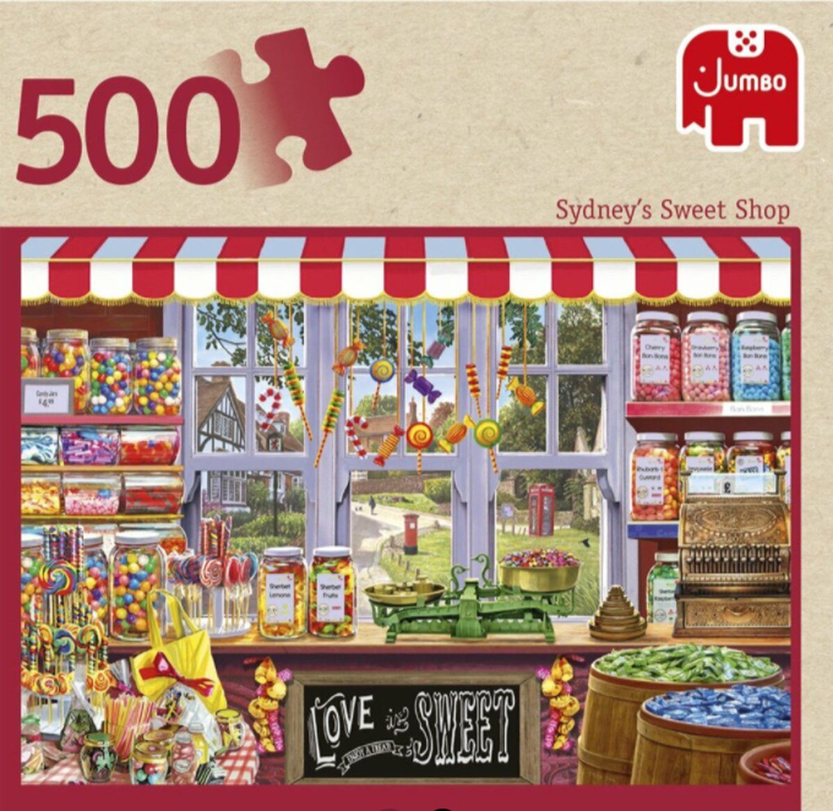 Panda Jumbo puzzel Sydney's Sweet Shop - 500 stukjes
