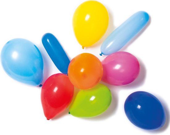 Amscan Assorti Ballonnen Met Pomp Latex 11-delig - Multicolor - Verjaardag