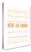 Feel Good Art Aie des Rêves Buitenmaats canvas op wandlijst in moderne stijl/typografisch oranje/wit, 91 x 60 cm