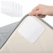 Cozary Antislip tapijtonderlegger, 10 x 10 cm, wasbaar antislip tapijt, graveerbaar, antislip tapijtonderlegger (4, wit)