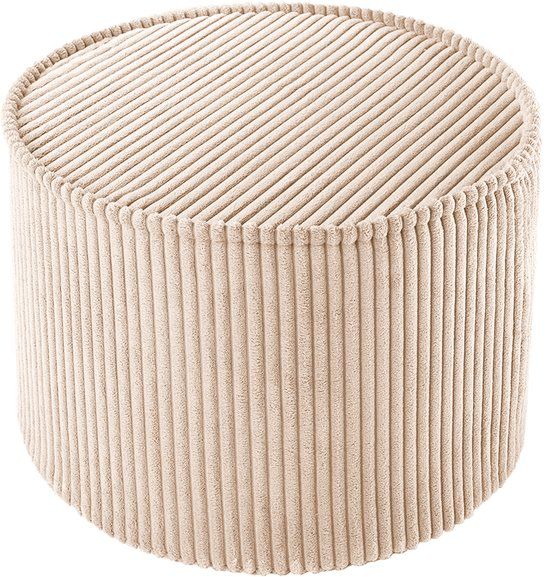 Wigiwama Corduroy Pouffe / Poef - Ø40x25cm - Brown Sugar