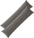 vidaXL - Kussensloop - 2 stuks - ALMELO - Donkergrijs - 40 x 145 cm - corduroy