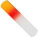 Pedicure glasvijl, dubbelzijdig, geel/rood met glitter, lengte: 13,5 cm