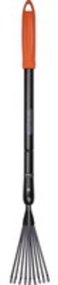 BLACK+DECKER Bladhark BXGTTO7050 - Verstelbaar 77-110 cm - Gazonhark - Tuinhark - Roest Bestendig - Zwart/Oranje