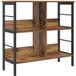 vidaXL Boekenplank - 4-laags - Bewerkt hout - Oud hout