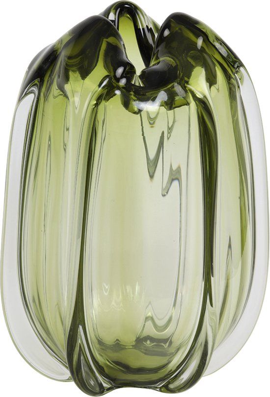 Light & Living Vaas MURELA - Ø21x30cm - Olijf Groen - Glas - Modern