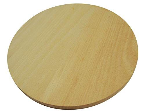 Wooden World Ronde ronde houten snijplank snijden pizza hout dubbelzijdig 45cm