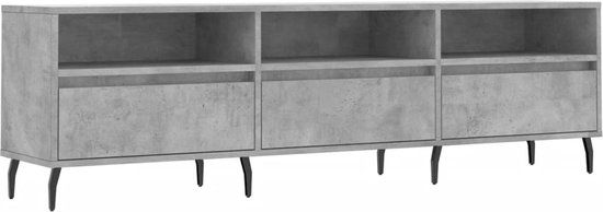 vidaXL Tv-meubel 150x30x44,5 cm bewerkt hout betongrijs