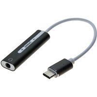 USB exertis Connect - Adapter USB-C naar koptelefoonstekker - USB-C male naar mini-phone stereo 3.5 mm female