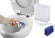 Nettoyant de cuvette de WC sans marque avec boîte de rangement mural et brosse coudée pratique