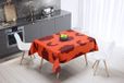 Bonamaison Tafelkleed, Anti-Mold, Sneldrogend, Waterdicht, 100% Polyester Tafellaken, Oranje Bordeaux, 140 x 140 Cm - Ontworpen en Vervaardigd in Turkije