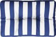 vidaXL Palletkussen gestreept 50x40x12 cm stof blauw en wit