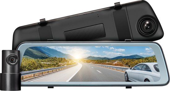Road Angel Halo Vision64 Dashcam voor Auto Set - 10” LCD Touchscreen - 1440p QHD - 64GB SD