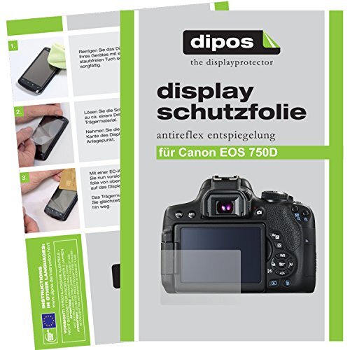 dipos I 6X beschermfolie mat compatibel met Canon EOS 750D folie displaybeschermfolie