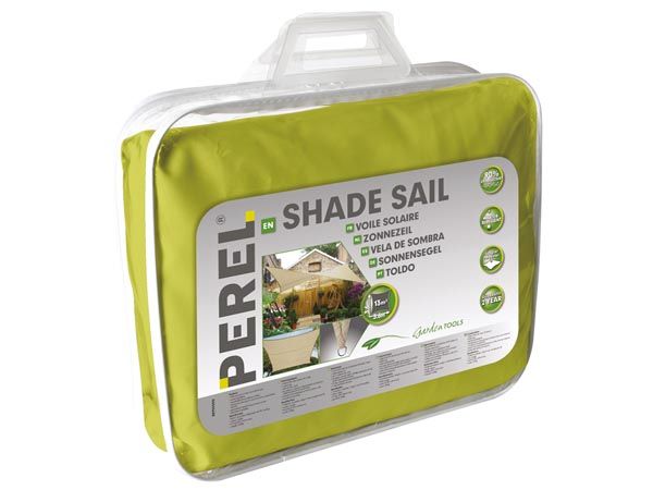 Perel Schaduwdoek 5x5m Limoengroen