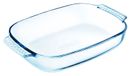 PYREX Plat rectangulaire plat met grepen - Borosilicaatlas - 39 x 25 cm