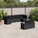 Maison Exclusive - Ensemble de meubles de jardin 9 pièces avec canapé et coussins, noir, en polyrotin
