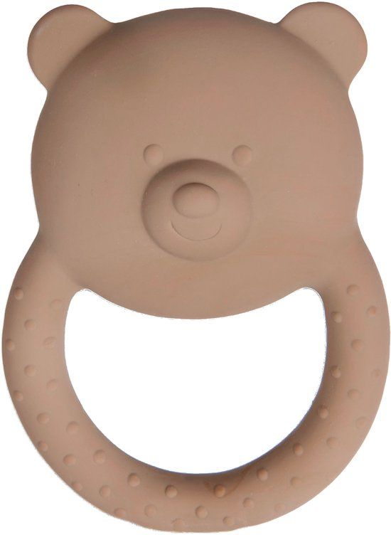 Jollein Bijtring Rubber Teddy Bear - Biscuit - 6+ maanden