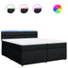 vidaXL Boxspring met matras stof zwart 90x200 cm