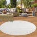 Tapis rond en peau de vache, crème, 120 cm