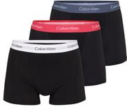 Calvin Klein Heren Boxershorts Trunks ICON Cotton Stretch 3-Pack Effen Zwart - Maat XL
