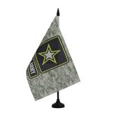 AZ FLAG Tafelvlag Amerikaanse legerster camo 21x14 cm Plastic Voet