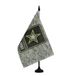 AZ FLAG Tafelvlag Amerikaanse legerster camo 21x14 cm Plastic Voet