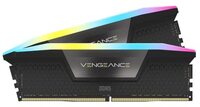 Corsair VENGEANCE RGB DDR5 64GB (2x32GB) 5200MHz C40 Geoptimaliseerd AMD Geheugen (Dynamische RGB-Verlichting in Tien Zones, Onboard Spanningsregeling, Compatibiliteit met AMD EXPO) Grijs