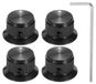 Bouton de potentiomètre en aluminium - 4 pièces 1/4" (6 mm)