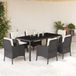 Prolenta Maison Exclusive Tuinset voor de tuin, 7-delig, met kussens, zwart, gevlochten kunststof