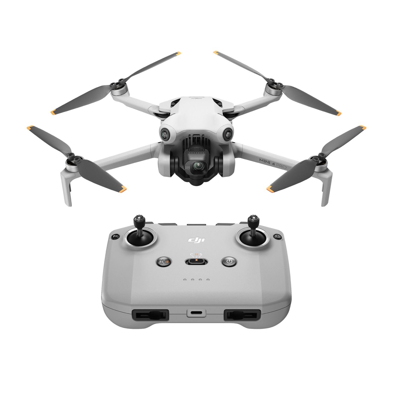 DJI Mini 4 Pro Quadcopter Drone - 48MP Camera - 4K Video - RC151 Remote Controller - Black/White