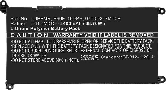 Laptop-accu CoreParts MBXDE-BA0219 laptop reserve-onderdeel Batterij/Accu