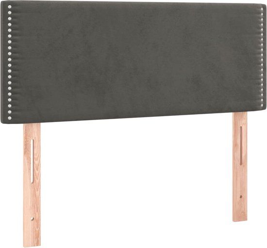 vidaXL Hoofdbord 80x5x78/88 cm Donkergrijs Fluweel
