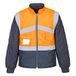 Portwest S769 Hi-Vis Jack Omkeerbaar Ademend Reflecterend Duurzaam 7 zakken | Oranje/Marineblauw, S, EN ISO 20471 Klasse 1, Uitneembare Mouwen, 100% Polyester, Getapete Naden, Waterafstotend, Waterdicht