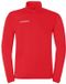 Uhlsport Chemise à manches longues Essential pour hommes avec fermeture éclair 1/4, Coton, rouge/blanc