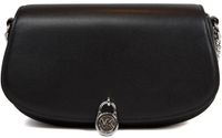Michael Kors Mila Medium East West Sling Messenger Bag Zwart Leer