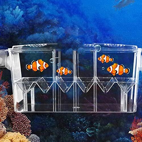 Ausomely Uitomely Aquarium opbergdoos viskweekdozen van acryl, aquarium vis kweek broodplaats voor viskweek, aquarium, incubator, isolatiebox (27 x 9 x 10,5 cm)